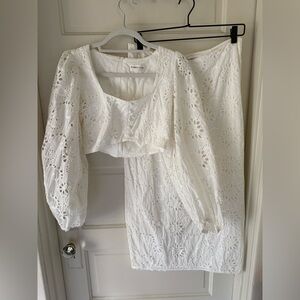 Sabo Skirt White Eyelet Skirt Set